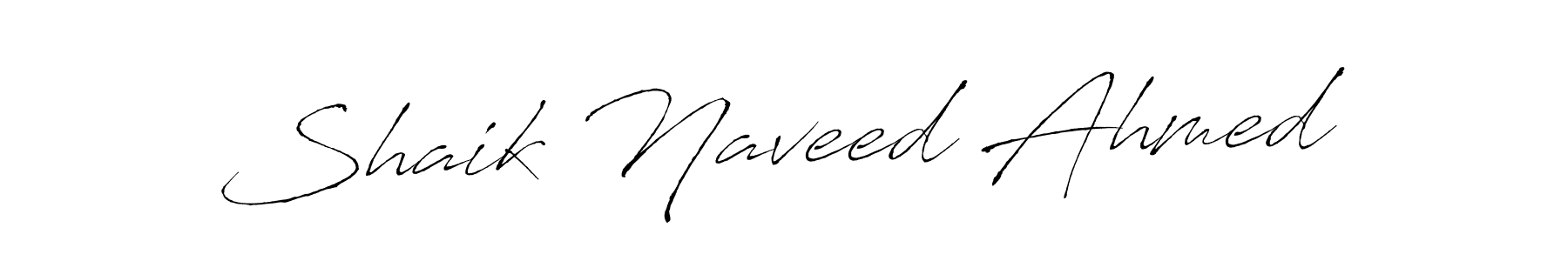 Create a beautiful signature design for name Shaik Naveed Ahmed. With this signature (Antro_Vectra) fonts, you can make a handwritten signature for free. Shaik Naveed Ahmed signature style 6 images and pictures png