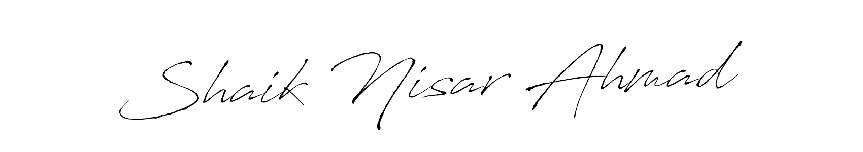 Also You can easily find your signature by using the search form. We will create Shaik Nisar Ahmad name handwritten signature images for you free of cost using Antro_Vectra sign style. Shaik Nisar Ahmad signature style 6 images and pictures png