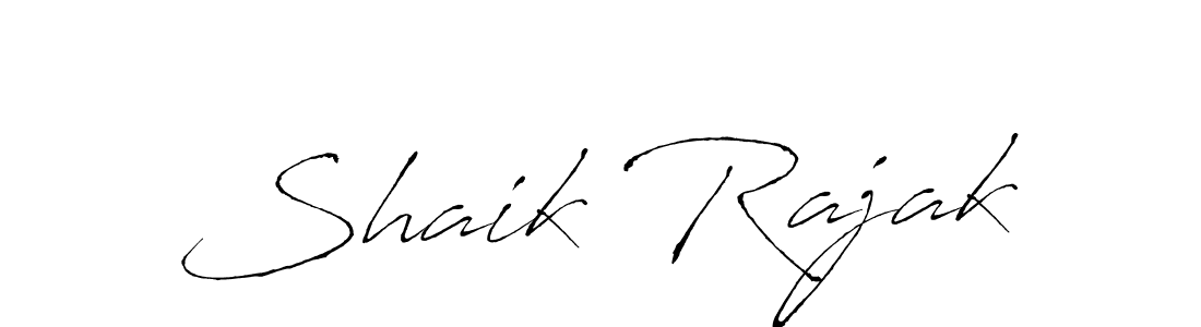 Shaik Rajak stylish signature style. Best Handwritten Sign (Antro_Vectra) for my name. Handwritten Signature Collection Ideas for my name Shaik Rajak. Shaik Rajak signature style 6 images and pictures png