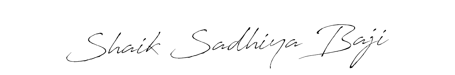 Shaik Sadhiya Baji stylish signature style. Best Handwritten Sign (Antro_Vectra) for my name. Handwritten Signature Collection Ideas for my name Shaik Sadhiya Baji. Shaik Sadhiya Baji signature style 6 images and pictures png