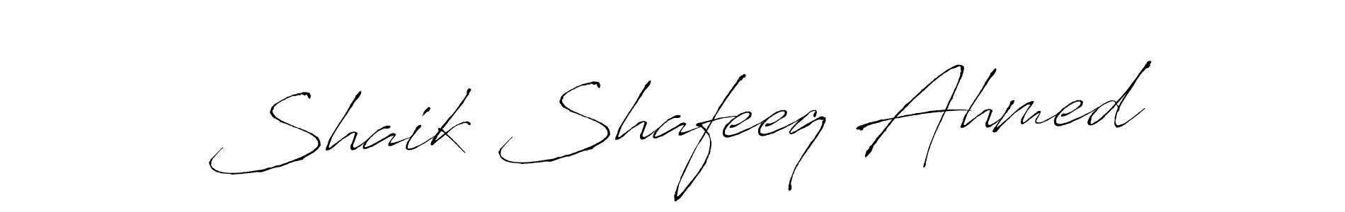 Also we have Shaik Shafeeq Ahmed name is the best signature style. Create professional handwritten signature collection using Antro_Vectra autograph style. Shaik Shafeeq Ahmed signature style 6 images and pictures png
