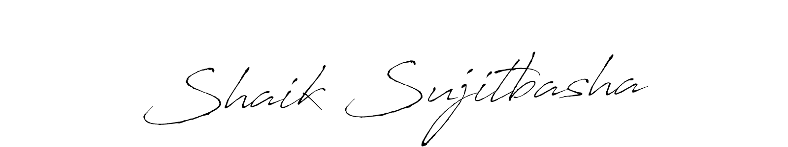 Create a beautiful signature design for name Shaik Sujitbasha. With this signature (Antro_Vectra) fonts, you can make a handwritten signature for free. Shaik Sujitbasha signature style 6 images and pictures png
