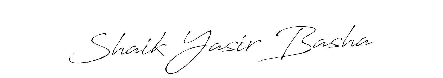 Shaik Yasir Basha stylish signature style. Best Handwritten Sign (Antro_Vectra) for my name. Handwritten Signature Collection Ideas for my name Shaik Yasir Basha. Shaik Yasir Basha signature style 6 images and pictures png