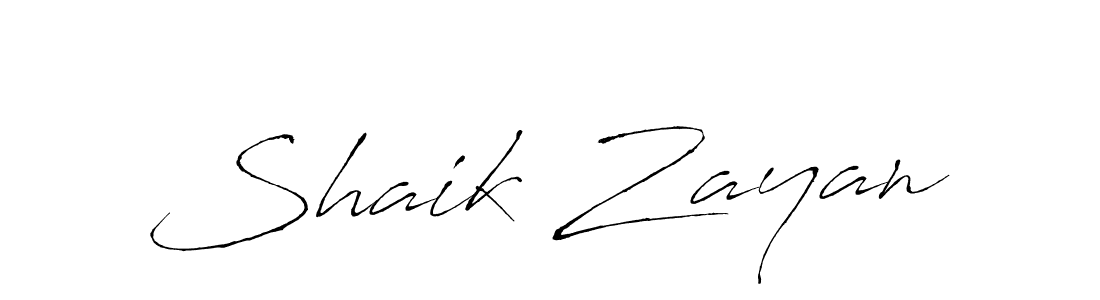 Create a beautiful signature design for name Shaik Zayan. With this signature (Antro_Vectra) fonts, you can make a handwritten signature for free. Shaik Zayan signature style 6 images and pictures png