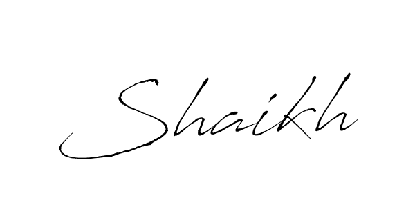Make a beautiful signature design for name Shaikh. With this signature (Antro_Vectra) style, you can create a handwritten signature for free. Shaikh signature style 6 images and pictures png