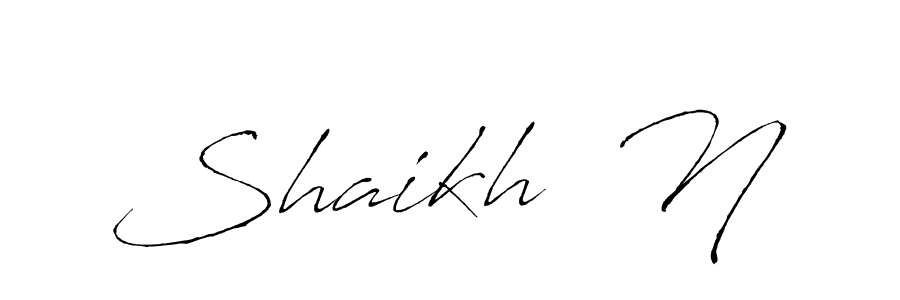 How to make Shaikh  N signature? Antro_Vectra is a professional autograph style. Create handwritten signature for Shaikh  N name. Shaikh  N signature style 6 images and pictures png