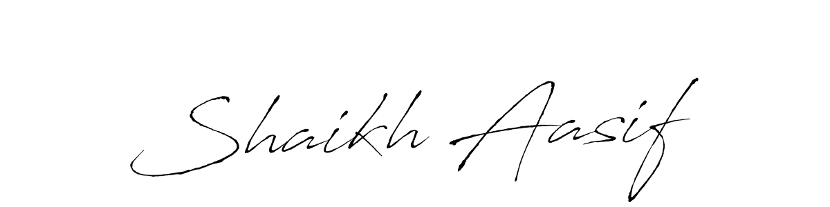 Shaikh Aasif stylish signature style. Best Handwritten Sign (Antro_Vectra) for my name. Handwritten Signature Collection Ideas for my name Shaikh Aasif. Shaikh Aasif signature style 6 images and pictures png