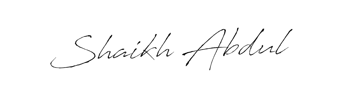 Shaikh Abdul stylish signature style. Best Handwritten Sign (Antro_Vectra) for my name. Handwritten Signature Collection Ideas for my name Shaikh Abdul. Shaikh Abdul signature style 6 images and pictures png