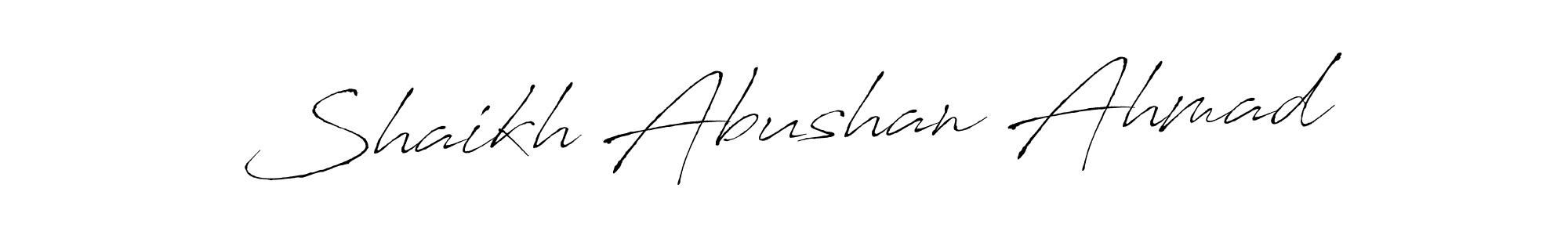 You can use this online signature creator to create a handwritten signature for the name Shaikh Abushan Ahmad. This is the best online autograph maker. Shaikh Abushan Ahmad signature style 6 images and pictures png