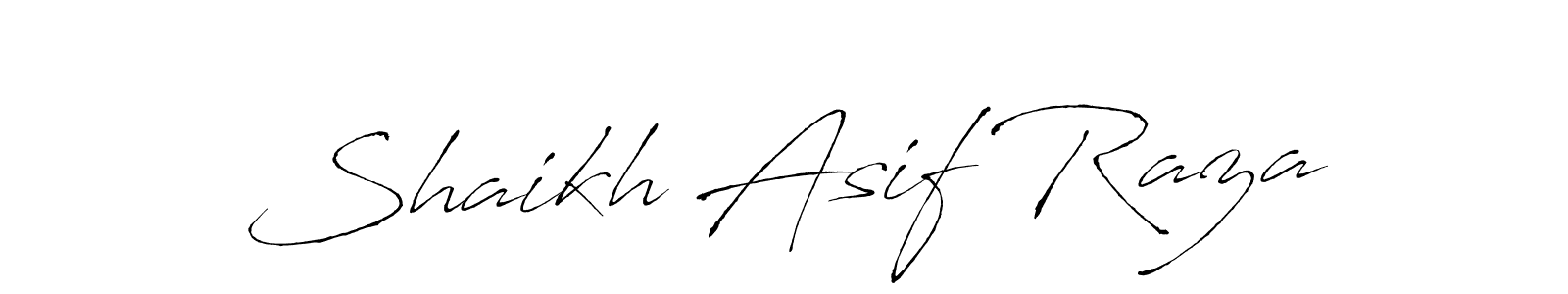 Create a beautiful signature design for name Shaikh Asif Raza. With this signature (Antro_Vectra) fonts, you can make a handwritten signature for free. Shaikh Asif Raza signature style 6 images and pictures png