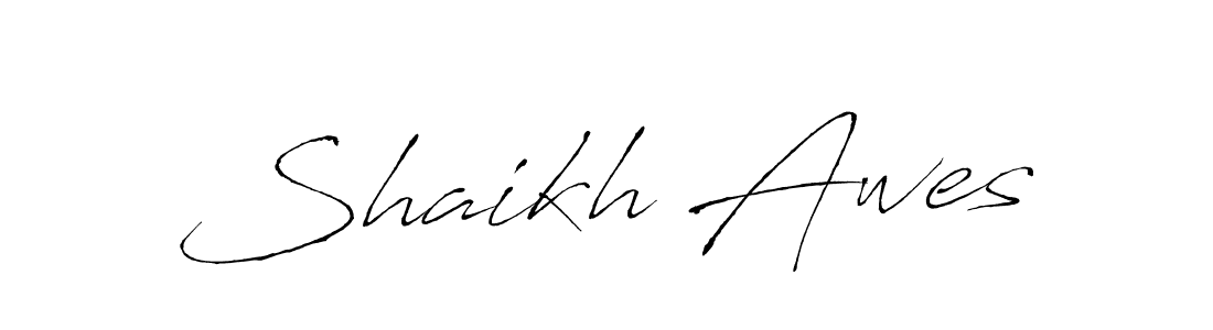Shaikh Awes stylish signature style. Best Handwritten Sign (Antro_Vectra) for my name. Handwritten Signature Collection Ideas for my name Shaikh Awes. Shaikh Awes signature style 6 images and pictures png