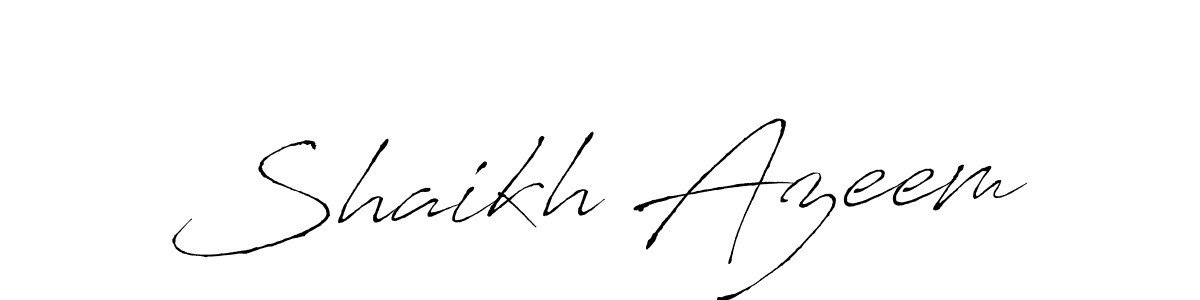 Use a signature maker to create a handwritten signature online. With this signature software, you can design (Antro_Vectra) your own signature for name Shaikh Azeem. Shaikh Azeem signature style 6 images and pictures png