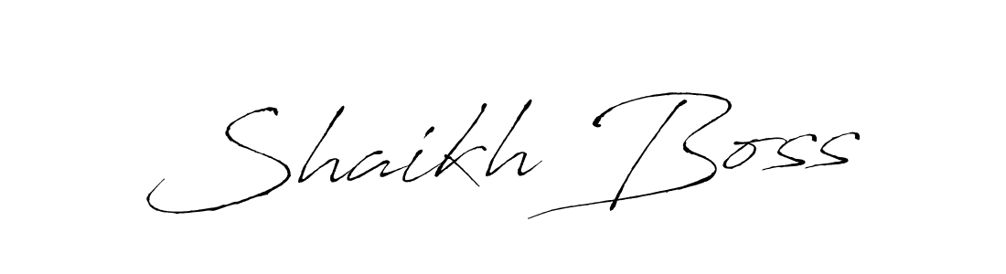 Create a beautiful signature design for name Shaikh Boss. With this signature (Antro_Vectra) fonts, you can make a handwritten signature for free. Shaikh Boss signature style 6 images and pictures png