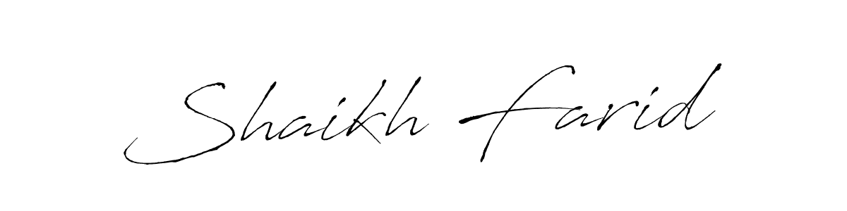 Design your own signature with our free online signature maker. With this signature software, you can create a handwritten (Antro_Vectra) signature for name Shaikh Farid. Shaikh Farid signature style 6 images and pictures png