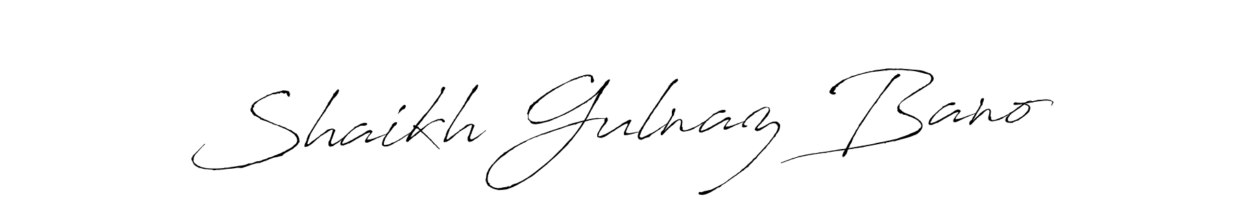 Create a beautiful signature design for name Shaikh Gulnaz Bano. With this signature (Antro_Vectra) fonts, you can make a handwritten signature for free. Shaikh Gulnaz Bano signature style 6 images and pictures png