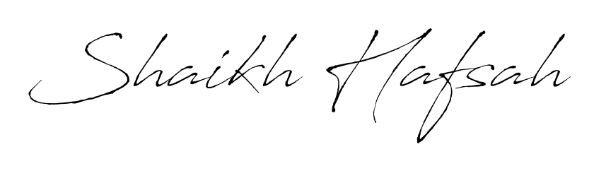 Try this chic Shaikh Hafsah handwritten sign style. Using Antro_Vectra font elements, it gives your name a sleek, memorable identity. Shaikh Hafsah signature style 6 images and pictures png