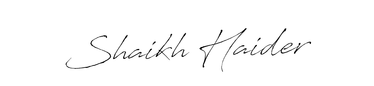 Also we have Shaikh Haider name is the best signature style. Create professional handwritten signature collection using Antro_Vectra autograph style. Shaikh Haider signature style 6 images and pictures png