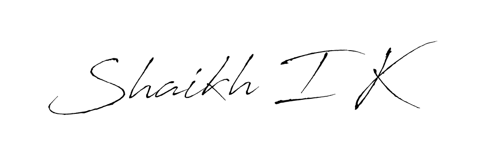 It looks lik you need a new signature style for name Shaikh I K. Design unique handwritten (Antro_Vectra) signature with our free signature maker in just a few clicks. Shaikh I K signature style 6 images and pictures png