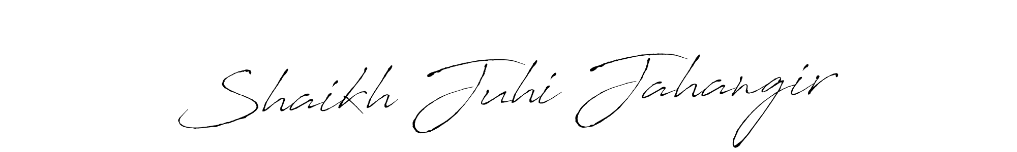 Also we have Shaikh Juhi Jahangir name is the best signature style. Create professional handwritten signature collection using Antro_Vectra autograph style. Shaikh Juhi Jahangir signature style 6 images and pictures png