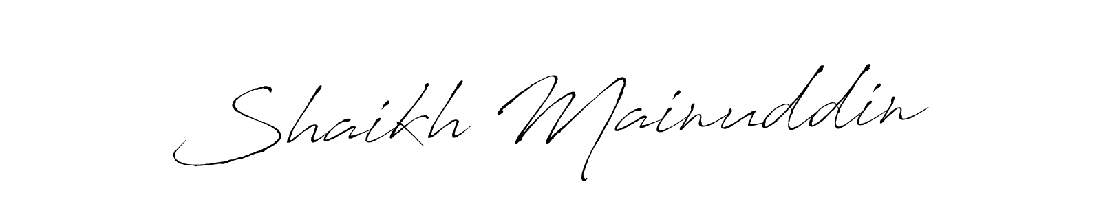 Also we have Shaikh Mainuddin name is the best signature style. Create professional handwritten signature collection using Antro_Vectra autograph style. Shaikh Mainuddin signature style 6 images and pictures png