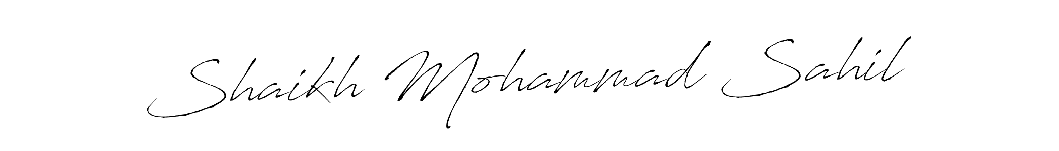 Also we have Shaikh Mohammad Sahil name is the best signature style. Create professional handwritten signature collection using Antro_Vectra autograph style. Shaikh Mohammad Sahil signature style 6 images and pictures png