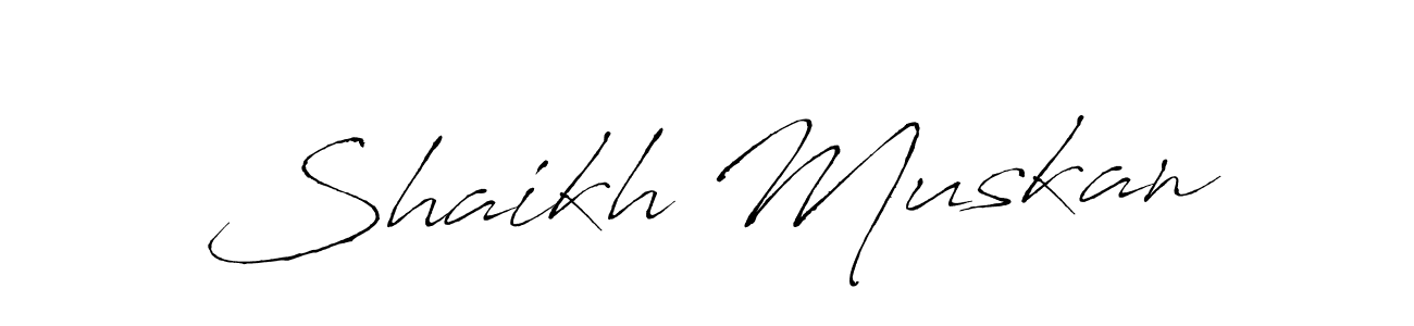 Use a signature maker to create a handwritten signature online. With this signature software, you can design (Antro_Vectra) your own signature for name Shaikh Muskan. Shaikh Muskan signature style 6 images and pictures png
