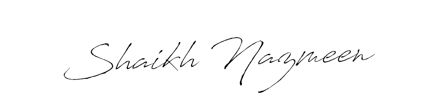 Make a beautiful signature design for name Shaikh Nazmeen. With this signature (Antro_Vectra) style, you can create a handwritten signature for free. Shaikh Nazmeen signature style 6 images and pictures png