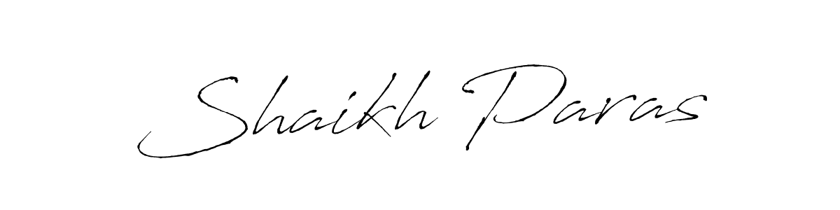 Design your own signature with our free online signature maker. With this signature software, you can create a handwritten (Antro_Vectra) signature for name Shaikh Paras. Shaikh Paras signature style 6 images and pictures png