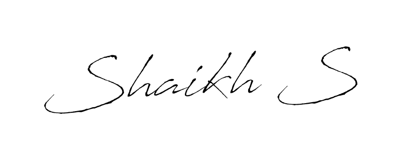 Also You can easily find your signature by using the search form. We will create Shaikh S name handwritten signature images for you free of cost using Antro_Vectra sign style. Shaikh S signature style 6 images and pictures png