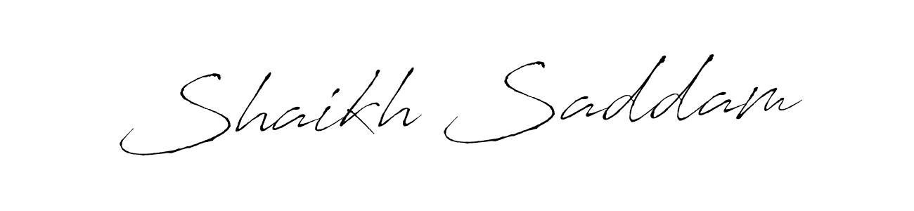 How to make Shaikh Saddam name signature. Use Antro_Vectra style for creating short signs online. This is the latest handwritten sign. Shaikh Saddam signature style 6 images and pictures png