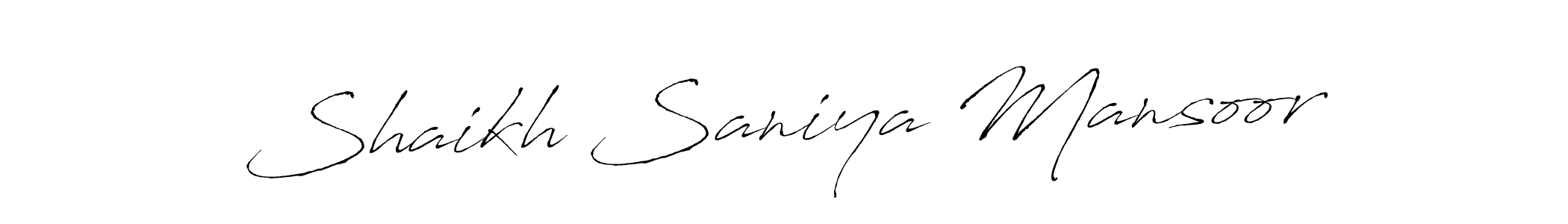 Use a signature maker to create a handwritten signature online. With this signature software, you can design (Antro_Vectra) your own signature for name Shaikh Saniya Mansoor. Shaikh Saniya Mansoor signature style 6 images and pictures png