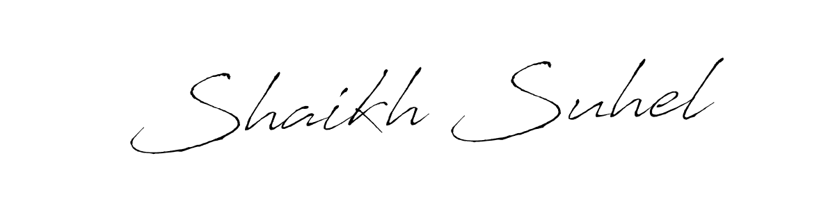 You should practise on your own different ways (Antro_Vectra) to write your name (Shaikh Suhel) in signature. don't let someone else do it for you. Shaikh Suhel signature style 6 images and pictures png