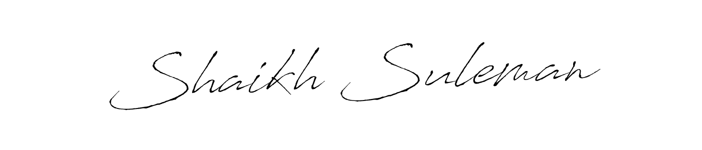 Also we have Shaikh Suleman name is the best signature style. Create professional handwritten signature collection using Antro_Vectra autograph style. Shaikh Suleman signature style 6 images and pictures png
