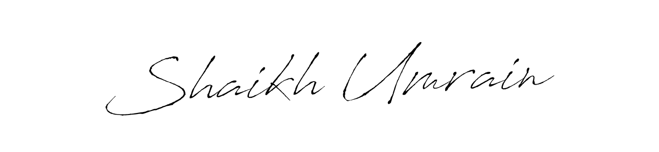 Shaikh Umrain stylish signature style. Best Handwritten Sign (Antro_Vectra) for my name. Handwritten Signature Collection Ideas for my name Shaikh Umrain. Shaikh Umrain signature style 6 images and pictures png