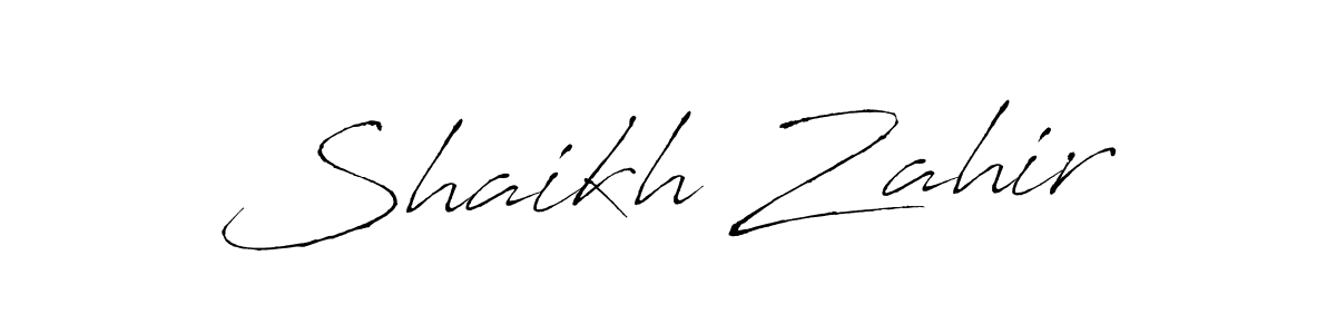 Shaikh Zahir stylish signature style. Best Handwritten Sign (Antro_Vectra) for my name. Handwritten Signature Collection Ideas for my name Shaikh Zahir. Shaikh Zahir signature style 6 images and pictures png