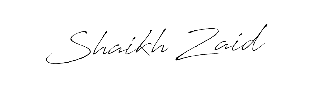 How to make Shaikh Zaid name signature. Use Antro_Vectra style for creating short signs online. This is the latest handwritten sign. Shaikh Zaid signature style 6 images and pictures png