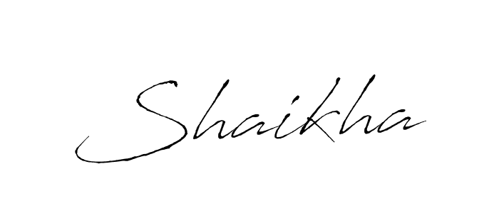 Design your own signature with our free online signature maker. With this signature software, you can create a handwritten (Antro_Vectra) signature for name Shaikha. Shaikha signature style 6 images and pictures png