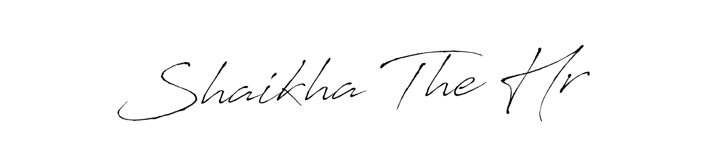 Make a beautiful signature design for name Shaikha The Hr. With this signature (Antro_Vectra) style, you can create a handwritten signature for free. Shaikha The Hr signature style 6 images and pictures png