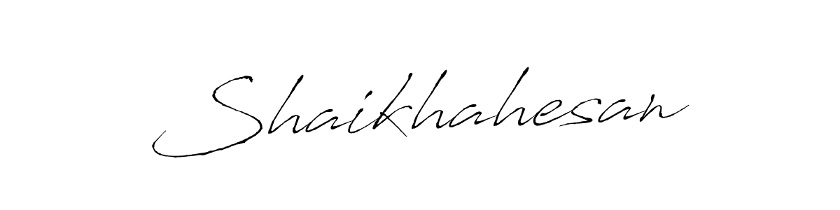 The best way (Antro_Vectra) to make a short signature is to pick only two or three words in your name. The name Shaikhahesan include a total of six letters. For converting this name. Shaikhahesan signature style 6 images and pictures png