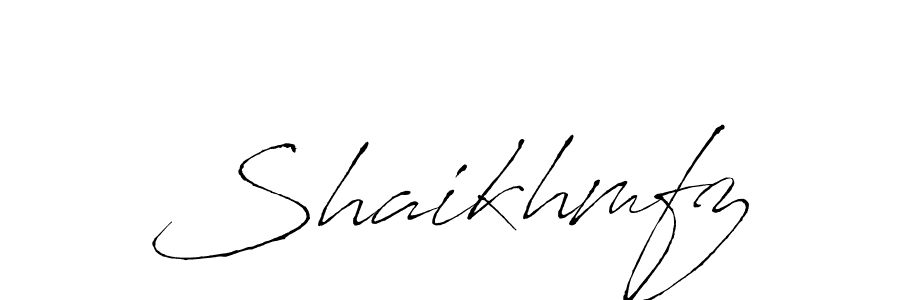 Create a beautiful signature design for name Shaikhmfz. With this signature (Antro_Vectra) fonts, you can make a handwritten signature for free. Shaikhmfz signature style 6 images and pictures png