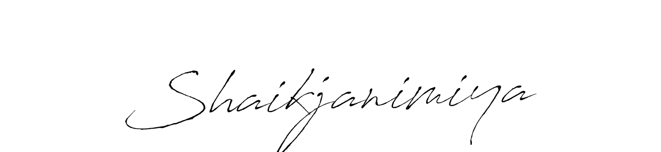 Design your own signature with our free online signature maker. With this signature software, you can create a handwritten (Antro_Vectra) signature for name Shaikjanimiya. Shaikjanimiya signature style 6 images and pictures png