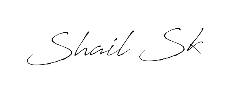 Antro_Vectra is a professional signature style that is perfect for those who want to add a touch of class to their signature. It is also a great choice for those who want to make their signature more unique. Get Shail Sk name to fancy signature for free. Shail Sk signature style 6 images and pictures png