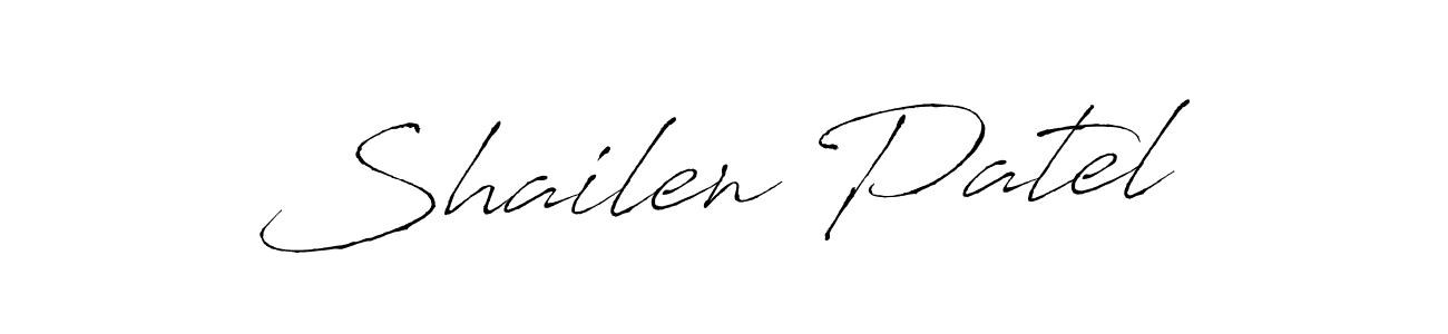 How to make Shailen Patel name signature. Use Antro_Vectra style for creating short signs online. This is the latest handwritten sign. Shailen Patel signature style 6 images and pictures png