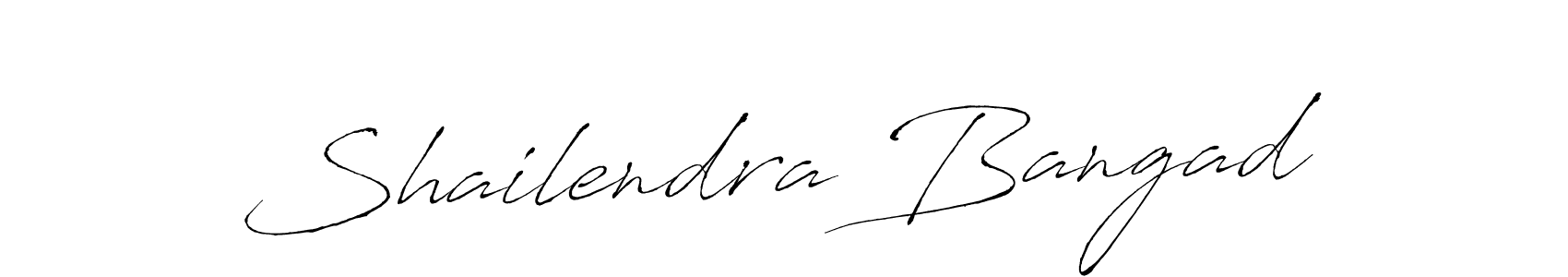 How to make Shailendra Bangad name signature. Use Antro_Vectra style for creating short signs online. This is the latest handwritten sign. Shailendra Bangad signature style 6 images and pictures png