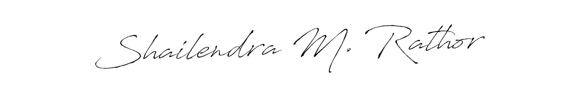 Make a beautiful signature design for name Shailendra M. Rathor. With this signature (Antro_Vectra) style, you can create a handwritten signature for free. Shailendra M. Rathor signature style 6 images and pictures png