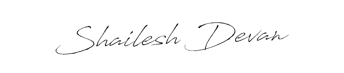 Create a beautiful signature design for name Shailesh Devan. With this signature (Antro_Vectra) fonts, you can make a handwritten signature for free. Shailesh Devan signature style 6 images and pictures png