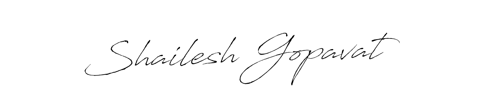 Make a beautiful signature design for name Shailesh Gopavat. With this signature (Antro_Vectra) style, you can create a handwritten signature for free. Shailesh Gopavat signature style 6 images and pictures png