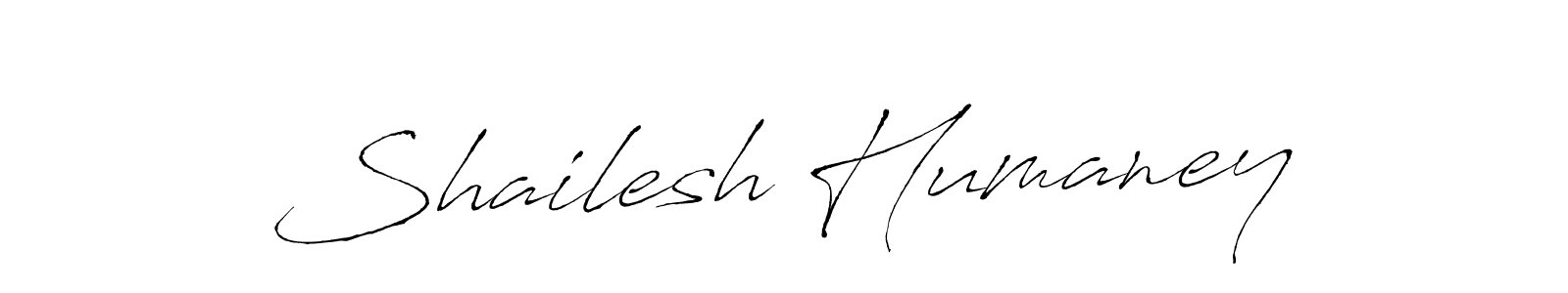 How to make Shailesh Humaney name signature. Use Antro_Vectra style for creating short signs online. This is the latest handwritten sign. Shailesh Humaney signature style 6 images and pictures png