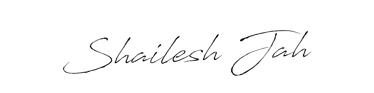 How to make Shailesh Jah name signature. Use Antro_Vectra style for creating short signs online. This is the latest handwritten sign. Shailesh Jah signature style 6 images and pictures png