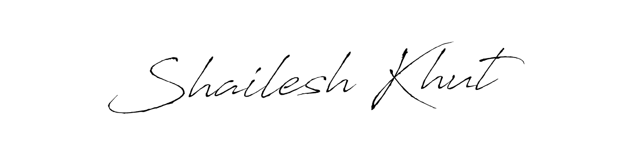 Design your own signature with our free online signature maker. With this signature software, you can create a handwritten (Antro_Vectra) signature for name Shailesh Khut. Shailesh Khut signature style 6 images and pictures png